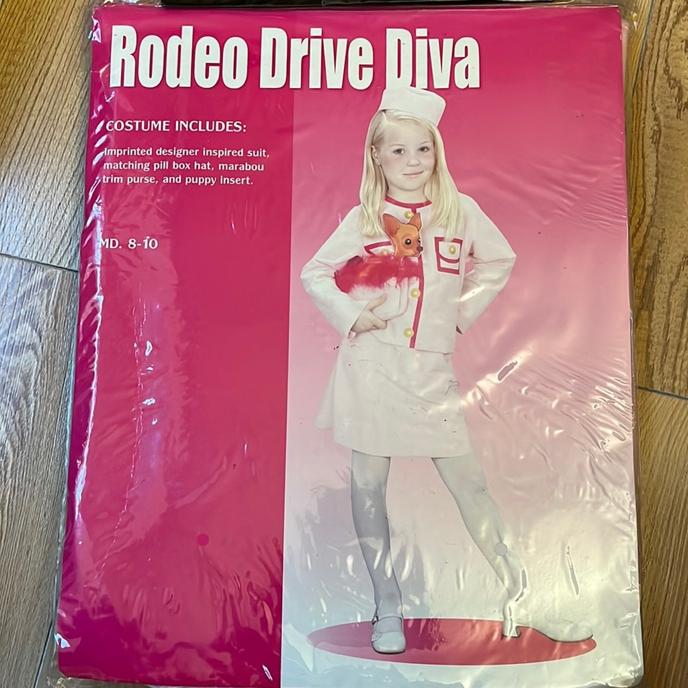 Rodeo Drive Diva Childs Halloween Costume New Suit Hat Purse NEW!